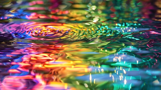 Prismatic colors dance across the surface, like reflections on water that shimmer and gleam in the light of the sunbackground