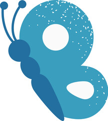 Blue butterfly flying