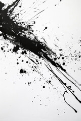 Simple ink splatters or brush strokes on a clean, white background with a contemporary feel.