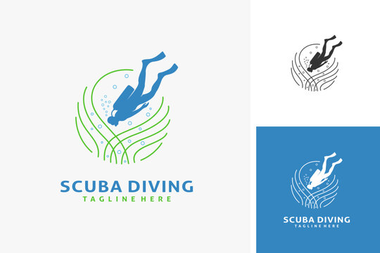 Scuba diving logo design
