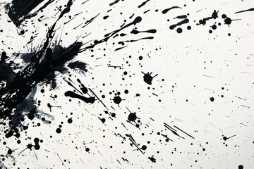 Simple ink splatters or brush strokes on a clean, white background with a contemporary feel.