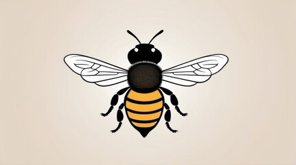 “Bee Emblem: Nature’s Essential Pollinator”