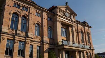 Close up view of the main building of Klinikum Grohadern.generative.ai