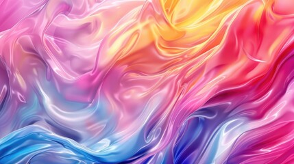 Obraz premium Colorful Wavy Liquid Background. 3D and Realistic Abstract Background