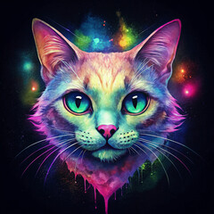 cat with sea green eyes