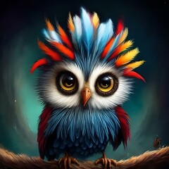 Fototapeta premium owl in color