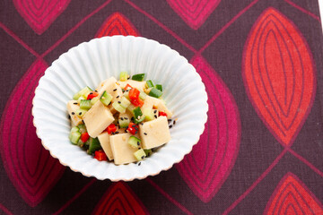 高野豆腐の胡麻酢和え