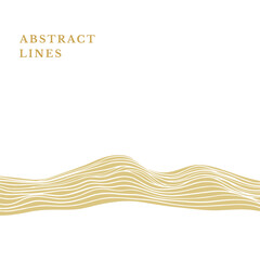 Abstract retro wavy landscape lines