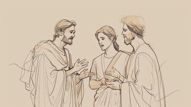 Joy and Contentment: Philippians 4 Biblical Illustration Highlighting Rejoice, Thanksgiving on Beige Background with Copyspace