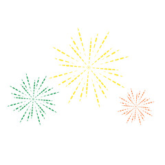 Happy Ugadi Firework. New Year's Day of Hindu calendar.