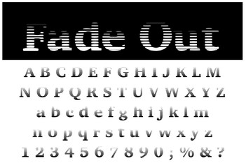 vector fade out line halftone raster font