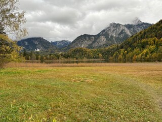 Fototapeta premium panorama view in autumn in the mountains