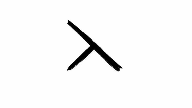 Black cross symbol hand written in scribble loop animation against white background. Stop motion of drawn sign meaning end of work or deny in online work. Perfect template to illustrate errors or exit