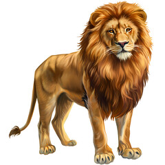 Obraz premium PNG clipart drawing of a lion on an isolated transparent background