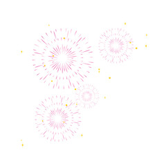 Happy Diwali holiday shiny with fireworks. Vector illustration