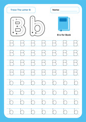 Letter B Tracing Worksheet. Writing Practice Worksheet