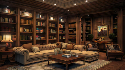 Home Library and Lounge