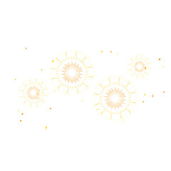 Happy Diwali. Traditional Indian Festival Background with  Fireworks. Vector illustration