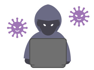 ハッカー・ネット詐欺師のイラスト