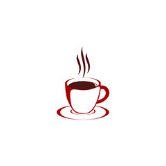 Coffee, chocolate or tea cup icon isolated on transparent background