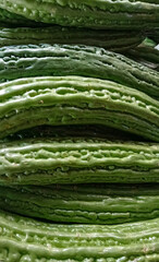 Green, bitter ampalaya vegetable from Philippines