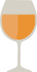 Tall Glass with Orange Liquid Vector Icon