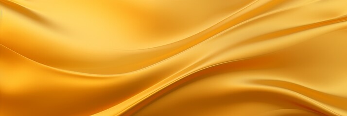 Fototapeta premium Abstract geometric pattern with golden triangular shapes creating a 3D effect and a sense of depth, horizontal format illustration with place for text