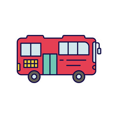bus icon with white background vector stock illustration