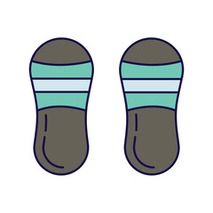 slipper icon with white background vector stock illustration