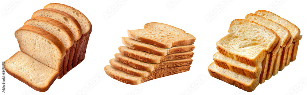 Poster An isolated slice of bread on a transparent background.