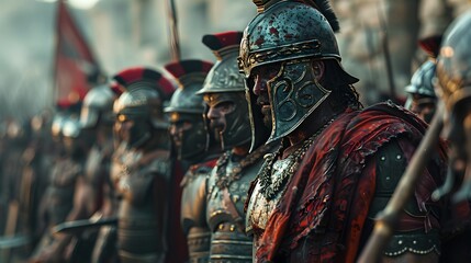 The army of gladiators stands ready for war