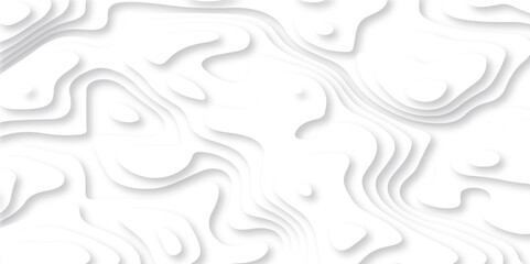 Vector 3D abstract background with paper cut shapes. paper cut topography vector art background banner texture. White wave paper curved reliefs abstract background. Realistic papercut decoration layer