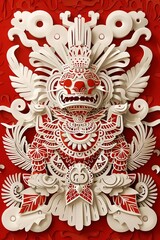 Peru independence day, national days celebrated freedom with vector paper cut art.