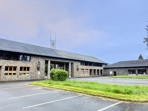 Schleiden - May 7, 2024: NS-Ordensburg Vogelsang was a training center built by the National Socialists in North Rhine-Westphalia, used from 1936 to 1939 to prepare future NSDAP leaders, Germany