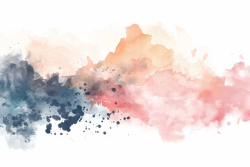 Obraz premium A minimalist watercolor splash with soft edges and a modern, pastel color scheme. 