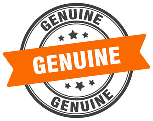 Fototapeta premium genuine stamp. genuine label on transparent background. round sign