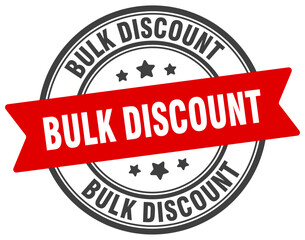 bulk discount stamp. bulk discount label on transparent background. round sign
