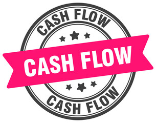 cash flow stamp. cash flow label on transparent background. round sign
