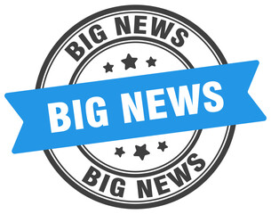 big news stamp. big news label on transparent background. round sign