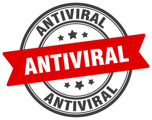 antiviral stamp. antiviral label on transparent background. round sign