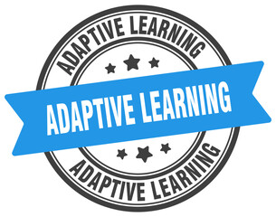 adaptive learning stamp. adaptive learning label on transparent background. round sign