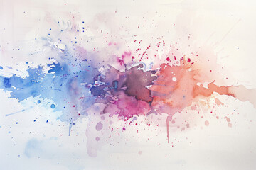 A minimalist watercolor splash with soft edges and a modern, pastel color scheme. 