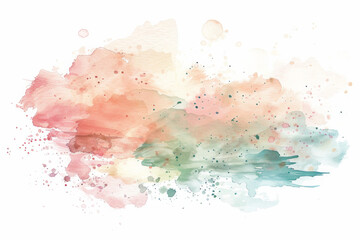 A minimalist watercolor splash with soft edges and a modern, pastel color scheme. 