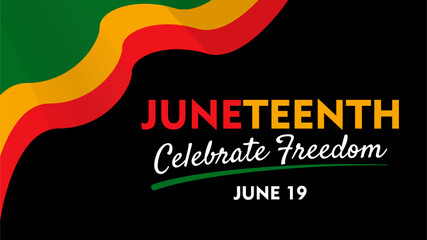 Juneteenth Celebrate Freedom Day. June 19 Template for background, banner, card, poster © DiosiDesign