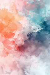 Fototapeta premium A minimalist watercolor splash with soft edges and a modern, pastel color scheme. 