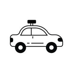 taxi icon with white background vector stock illustration