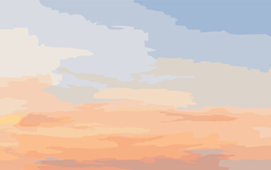 vector background of beautiful evening sun sunset
