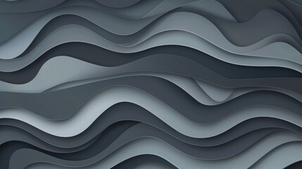 unobtrusive colorful modern curvy waves background illustration with dark slate gray, ash gray and dark gray color