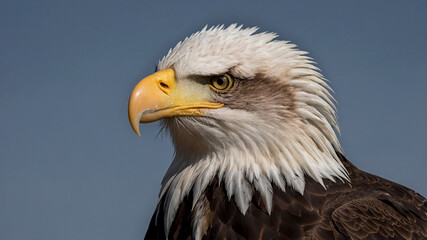 Fototapeta premium Explore the Bald Eagle's journey from endangered species to a symbol of conservation success