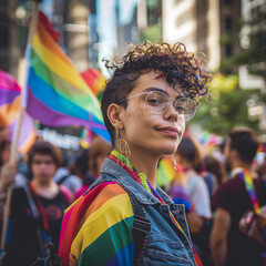 LGBTQ activist preparing for a community event